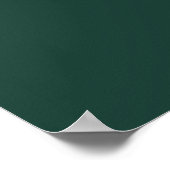 Poster Panneau de la veille de la répétition vert émeraud (Coin)