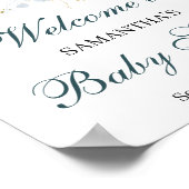 Poster Panneau de l'affiche de bienvenue du baby shower (Coin)