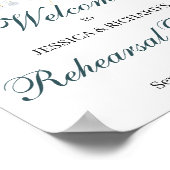 Poster Panneau de l'affiche de bienvenue du dîner de répé (Coin)