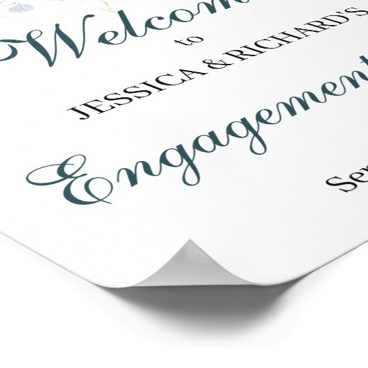 Poster Panneau de l'affiche de bienvenue du fiançailles (Coin)