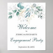 Poster Panneau de l'affiche de bienvenue du fiançailles (Devant)