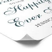 Poster Panneau de l'affiche de bienvenue du mariage (Coin)