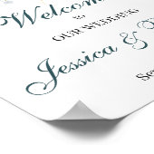Poster Panneau de l'affiche de bienvenue du mariage (Coin)