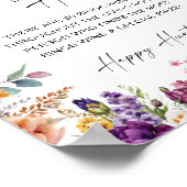 Poster Panneau de l'affiche de la Fête des mariées floral (Coin)