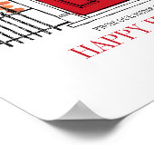 Poster Panneau de l'affiche de la porte de Noël des Fêtes (Coin)