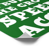 Poster Panneau de l'affiche de la vitesse et de l'exactit (Coin)