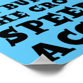 Poster Panneau de l'affiche de la vitesse et de l'exactit (Coin)