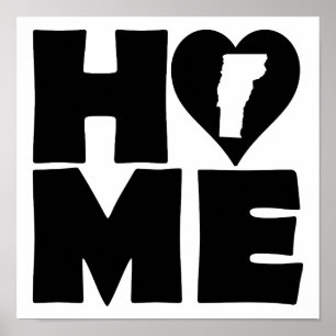 Poster Panneau de l'affiche de l'état du coeur du Vermont