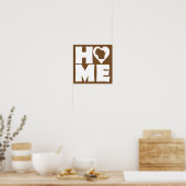 Poster Panneau de l'affiche de l'état du coeur du Wiscons (Cuisine)