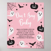Poster Panneau de l'affiche du Baby shower Halloween "Don (Devant)
