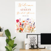 Poster Panneau de l'affiche Fleurs colorées fleurs sauvag (Bureau à domicile)
