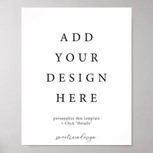 Poster Panneau de l'affiche verticale/portrait de 8x10"