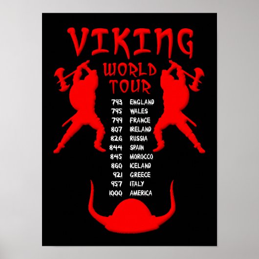 Poster Panneau de l'affiche Viking World Tour (Devant)