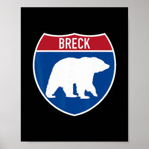 Poster Panneau de l'autoroute Breck Colorado Bear Co Souv