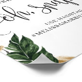 Poster Panneau de l'été boho feuilles tropicales or oh sn (Coin)