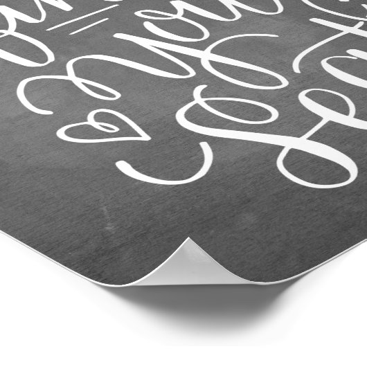 Poster Panneau de lettre manuscrite Veuillez trouver votr (Coin)