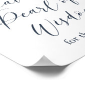 Poster Panneau de l'huître aquarelle "Laisser une perle d (Coin)