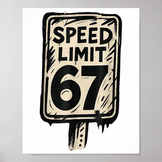 Poster Panneau de limitation de vitesse 67 Génération Alp (Devant)