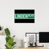Poster Panneau de Linden Boulevard (Bureau à domicile)
