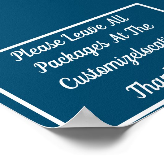 Poster Panneau de livraison du package (Coin)