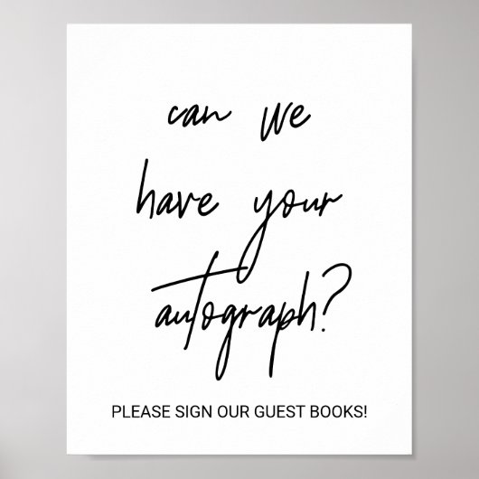 Poster Panneau de livre d’or d’autographe en calligraphie (Devant)