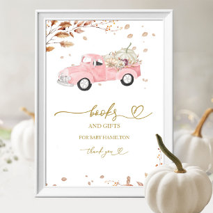 Poster Panneau de Livres et Cadeaux pour Fête de Bébé Fil