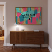 Poster Panneau de localisation personnalisé Décor de dort