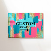 Poster Panneau de localisation personnalisé Décor de dort