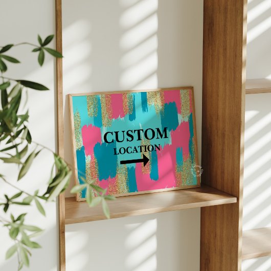 Poster Panneau de localisation personnalisé Décor de dort