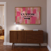 Poster Panneau de localisation personnalisée Décor de dor