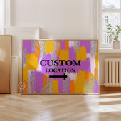 Poster Panneau de localisation personnalisée Préppine Dor