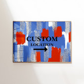 Poster Panneau de localisation personnalisée Preppy Dorm