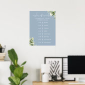 Poster Panneau de l'ordre des événements de mariage avec (Bureau à domicile)