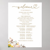 Poster Panneau de l'ordre des événements de mariage d'aut (Devant)