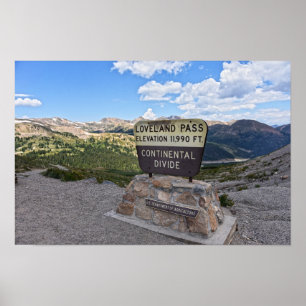 Poster Panneau de Loveland Pass, Colorado