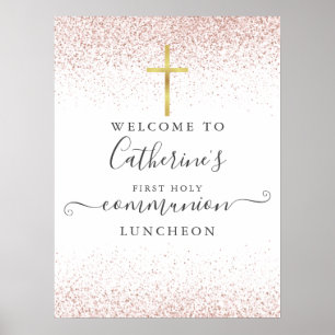 Poster Panneau de Luncheon Communion Solennelle Paillette