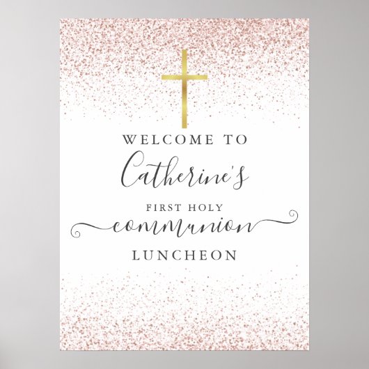 Poster Panneau de Luncheon Communion Solennelle Paillette (Devant)