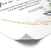 Poster Panneau de mariage à bar ouvert Eucalyptus Vert Po (Coin)