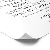 Poster Panneau de mariage à calligraphie élégante Open Ba (Coin)