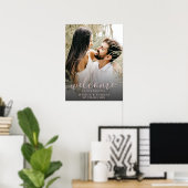 Poster Panneau de mariage à calligraphie moderne en or ro (Bureau à domicile)