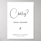 Poster Panneau de mariage à couverture de script élégant (Devant)