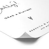Poster Panneau de mariage à couverture de script élégant (Coin)