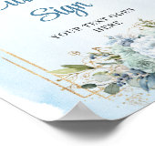 Poster Panneau de mariage à faire soi-même avec fleurs en (Coin)