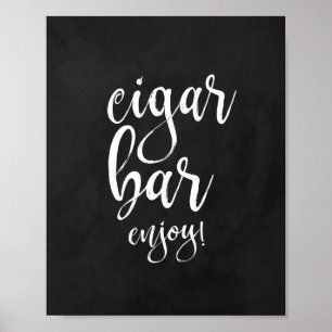 Poster Panneau de mariage à la craie 8x10 pour bar à ciga