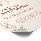 Poster Panneau de mariage à la mémoire  (Coin)