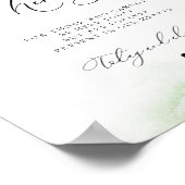 Poster Panneau de mariage à la mémoire avec eucalyptus (Coin)