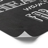 Poster Panneau de mariage à la mémoire de chalk (Coin)