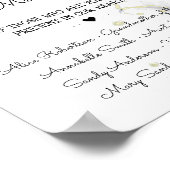 Poster Panneau de mariage à la mémoire de la Rose noire e (Coin)