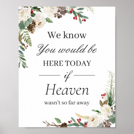 Poster Panneau de mariage à la mémoire de l'amour Fleur f (Devant)