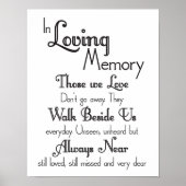 Poster Panneau de mariage à la mémoire de nos proches (Devant)